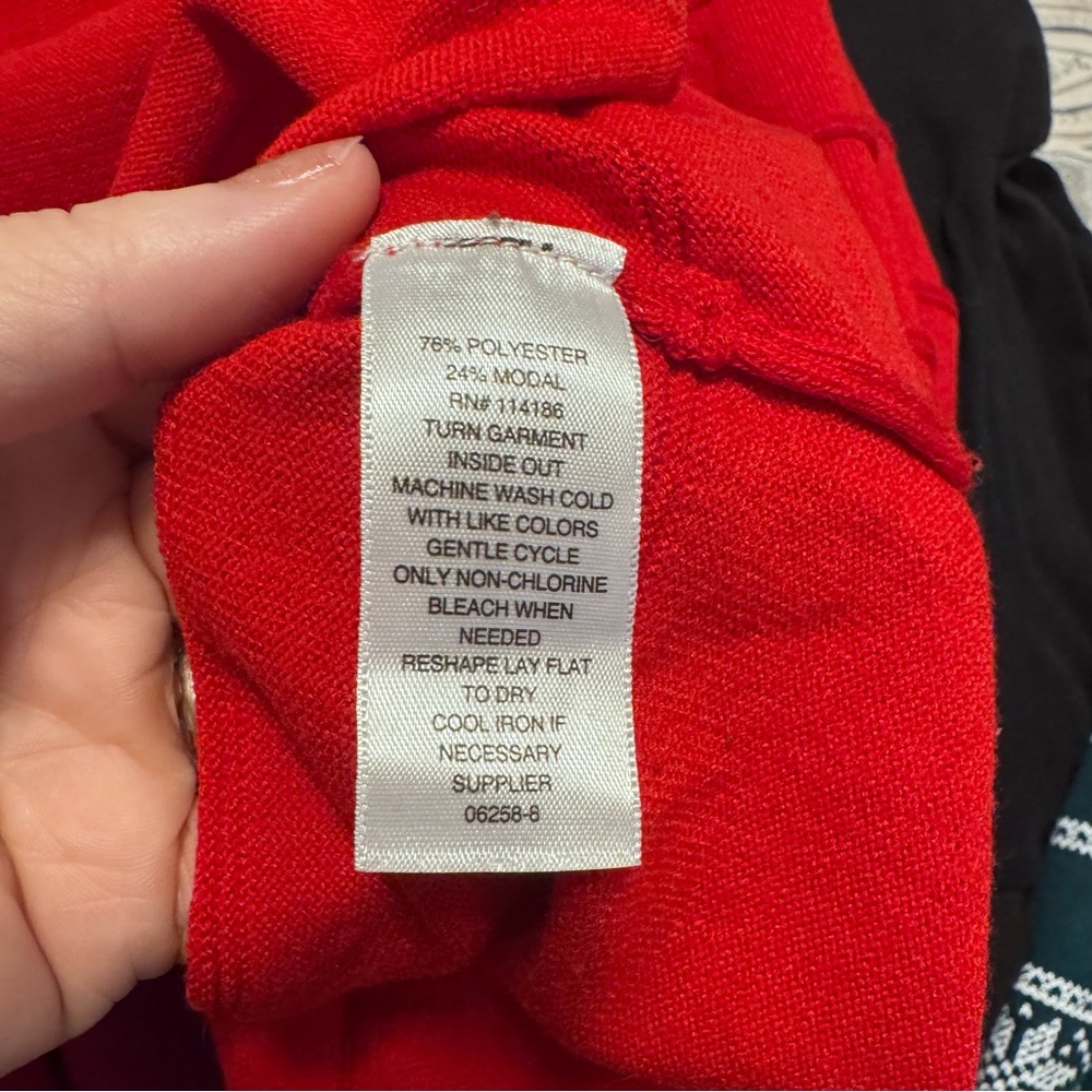 Liz Claiborne Red Button-Accent Sweater - Picture 6 of 6